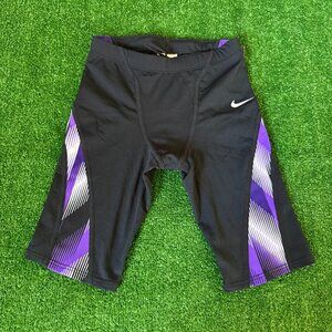 Nike Swim Beam Jammer Men's Competition Swim Shorts Black Size 26 NESS7002 NWT